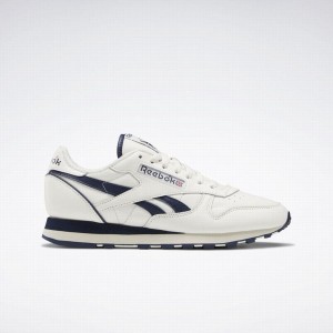 Reebok Classic Leather 1983 Vintage Men's Shoes White Navy | RJV5116IV