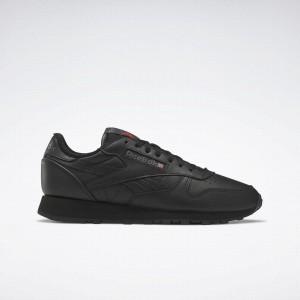 Reebok Classic Leather 2023 Vintage Women's Shoes Black | URO273TQ