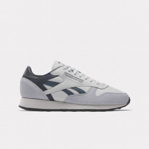 Reebok Classic Leather Men's Shoes White Blue Grey | JRI4427QE