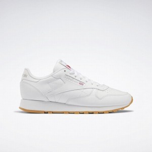 Reebok Classic Leather Women's Shoes White Grey | MFG892YI