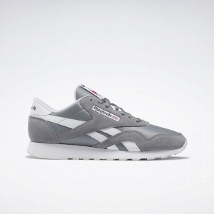 Reebok Classic Nylon Men's Shoes Grey White | UAB974KE