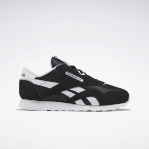 Reebok Classic Nylon Women's Shoes Black White | QSB6539HF