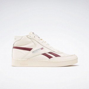 Reebok Club C 85 Form Hi Women's Shoes White Burgundy | AHN9930KH