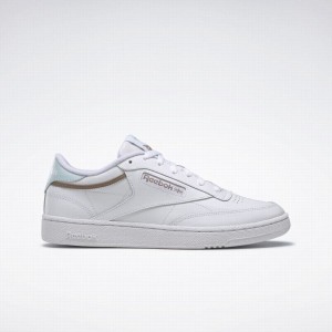 Reebok Club C 85 Men's Shoes White Blue Grey Brown | POK7126XD