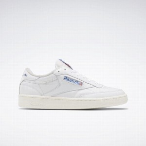 Reebok Club C 85 Vintage Women's Shoes White Blue | IXR6195AZ