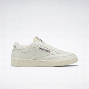 Reebok Club C 85 Vintage Women's Shoes White Burgundy | JJB155ZE
