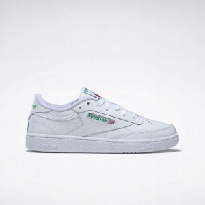 Reebok Club C 85 Women's Shoes White Green | LOR2739ID