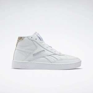 Reebok Club C Form Hi Women's Shoes White Black Grey | JAH187TU
