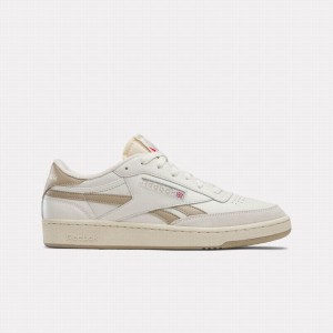 Reebok Club C Revenge Vintage Men's Shoes Beige White | YAP8019TJ