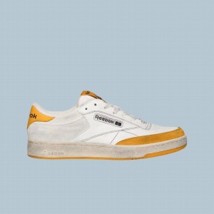 Reebok Club C Vintage Women's Shoes White Yellow Black | HCP9298XX