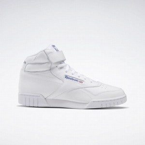 Reebok Ex-o-fit Hi Men's Lifestyle Shoes White Blue | LLU911OV