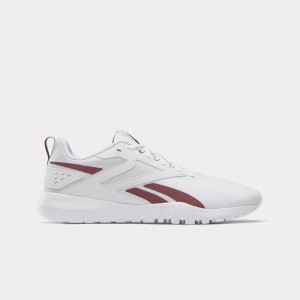 Reebok Flexagon Energy 4 Men's Weightlifting Shoes White Black Burgundy | BOT3889GM