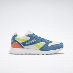 Reebok Gl 1000 Women's Lifestyle Shoes Blue Orange Green White | RWQ9187MN