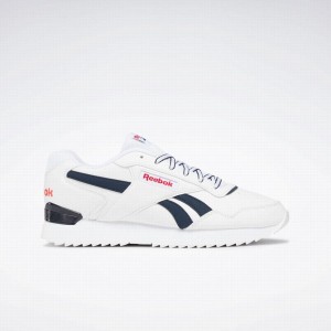 Reebok Glide Ripple Clip Men's Lifestyle Shoes White Navy Red | RKH6641IA