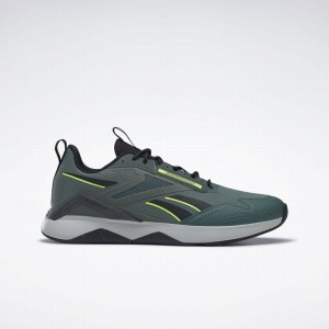 Reebok Nanoflex Adventure Tr Men's Training Shoes Green Black Grey | EKU5018RD