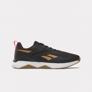 Reebok Nanoflex Trainer 2.0 Men's Weightlifting Shoes Black Brown | QMQ686JS
