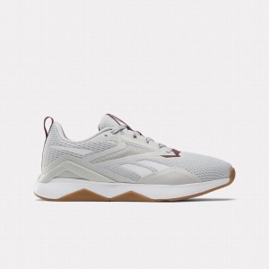 Reebok Nanoflex Trainer 2.0 Men's Weightlifting Shoes Grey Burgundy | RRU4915PP