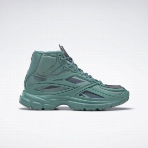 Reebok Premier Road Modern Mid Men's Running Shoes Green Grey Black | TDP11BT