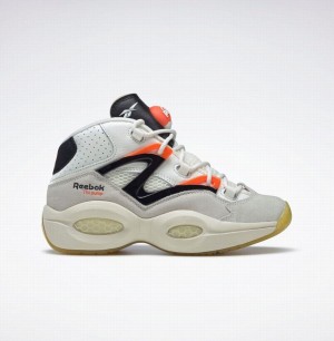 Reebok Question Pump Women's Basketball Shoes White Black Orange | OTJ5521FN
