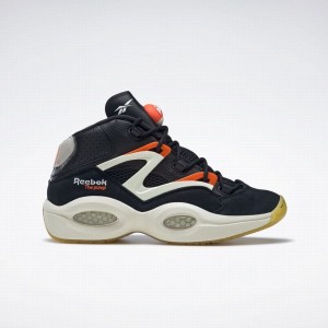 Reebok Question Pump Women's Basketball Shoes Black White Orange | YEZ8970DB