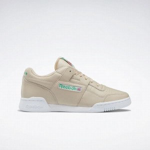 Reebok Workout Plus 1987 Tv Men's Walking Shoes Beige Green White | DRO4522FU