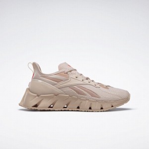 Reebok Zig Kinetica 3 Women's Running Shoes Beige Pink | HED113BD