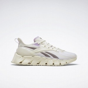 Reebok Zig Kinetica 3 Women's Running Shoes White Grey Purple | MGX959JL