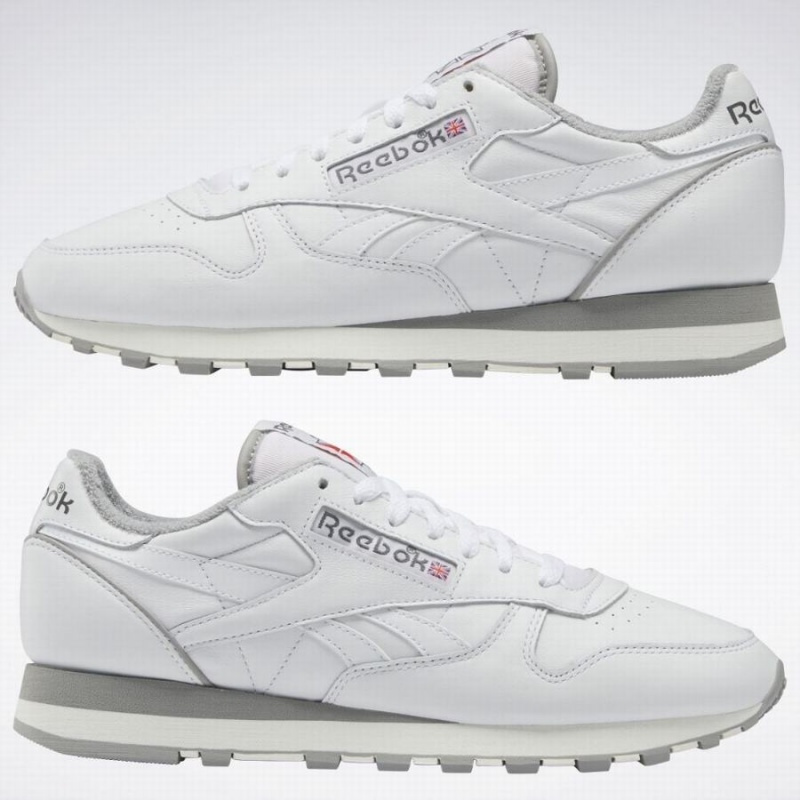 Reebok Classic Leather 2023 Vintage Men's Shoes White Grey | FZU9024TD