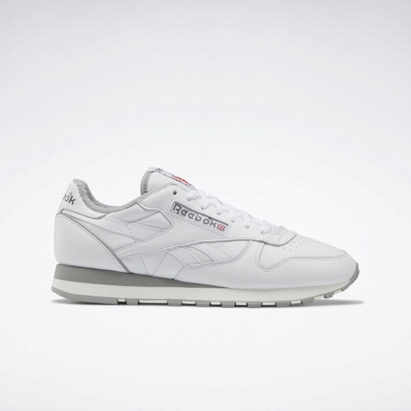 Reebok Classic Leather 2023 Vintage Men\'s Shoes White Grey | FZU9024TD