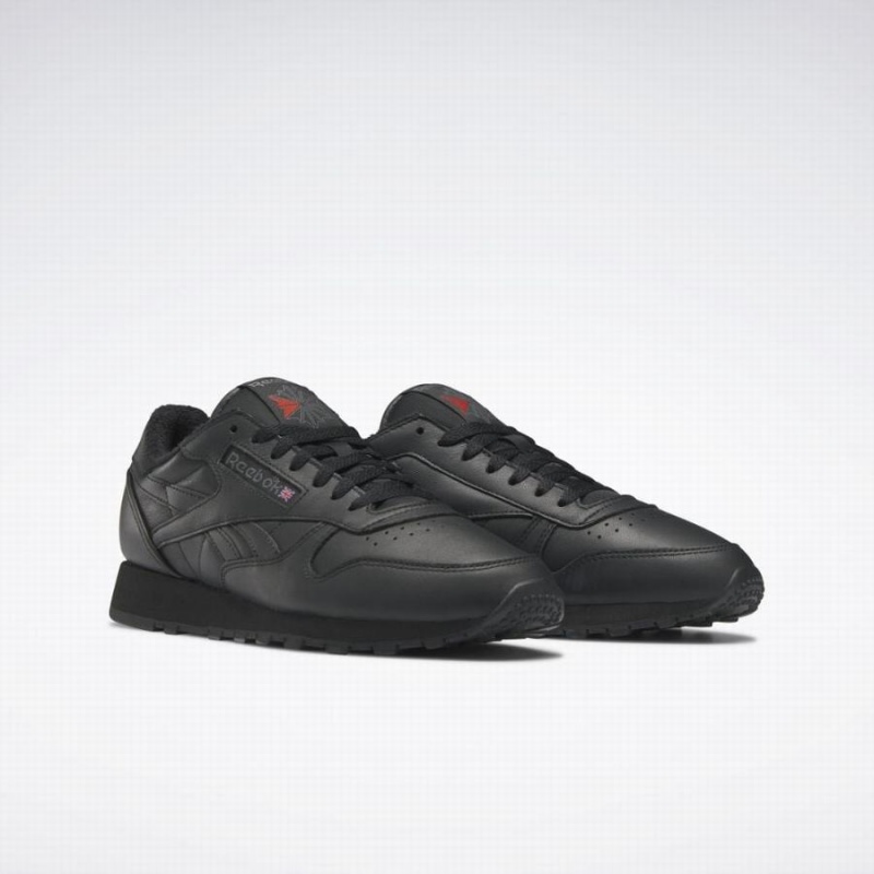 Reebok Classic Leather 2023 Vintage Women's Shoes Black | URO273TQ