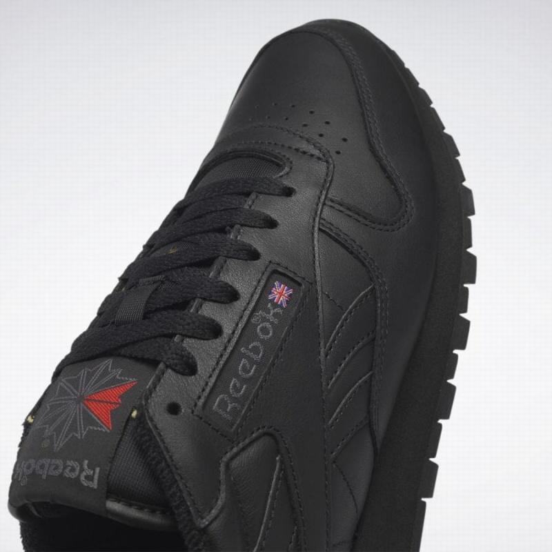 Reebok Classic Leather 2023 Vintage Women's Shoes Black | URO273TQ