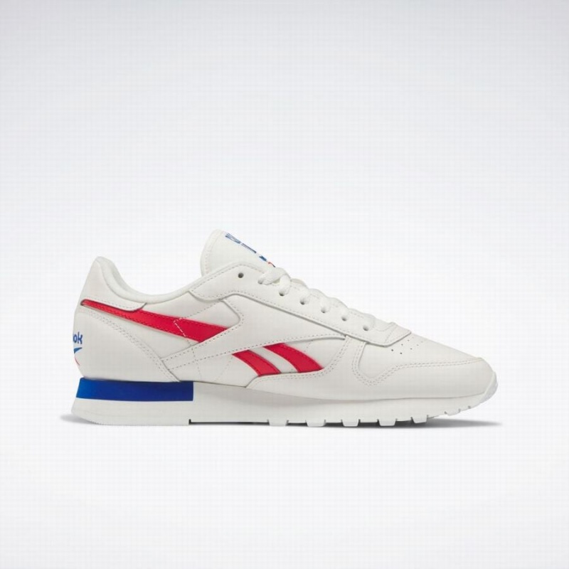 Reebok Classic Leather Men's Shoes White Red Blue | HNZ9661KY
