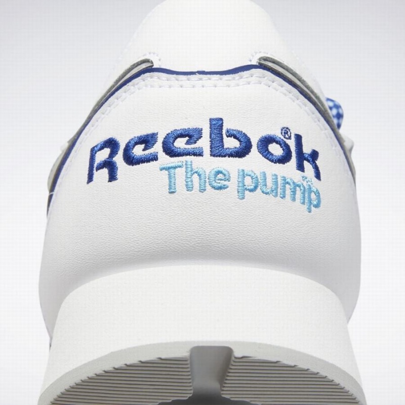 Reebok Classic Leather Pump Men's Shoes White Grey Black | ENR3258AA