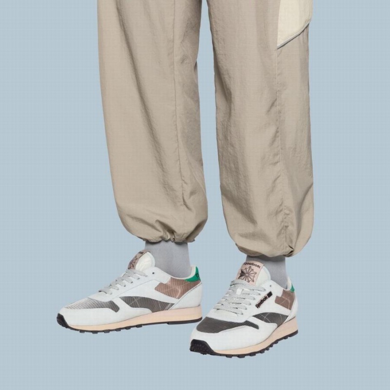 Reebok Classic Leather Retro Women's Shoes Blue Green Silver Gold | WYX4844GH