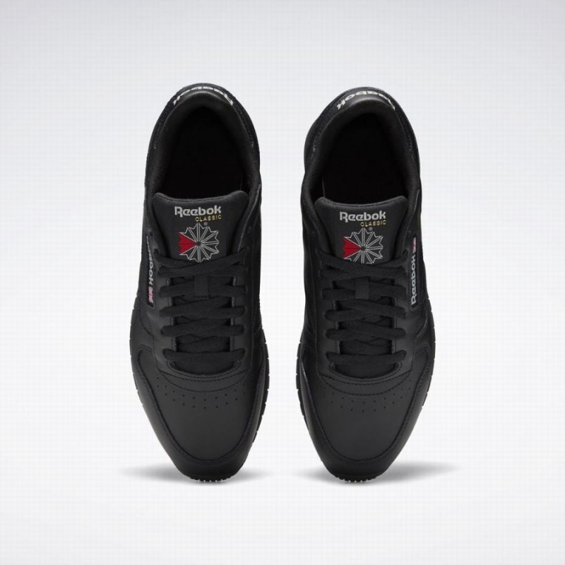 Reebok Classic Leather Women's Shoes Black Grey | KUX555PU