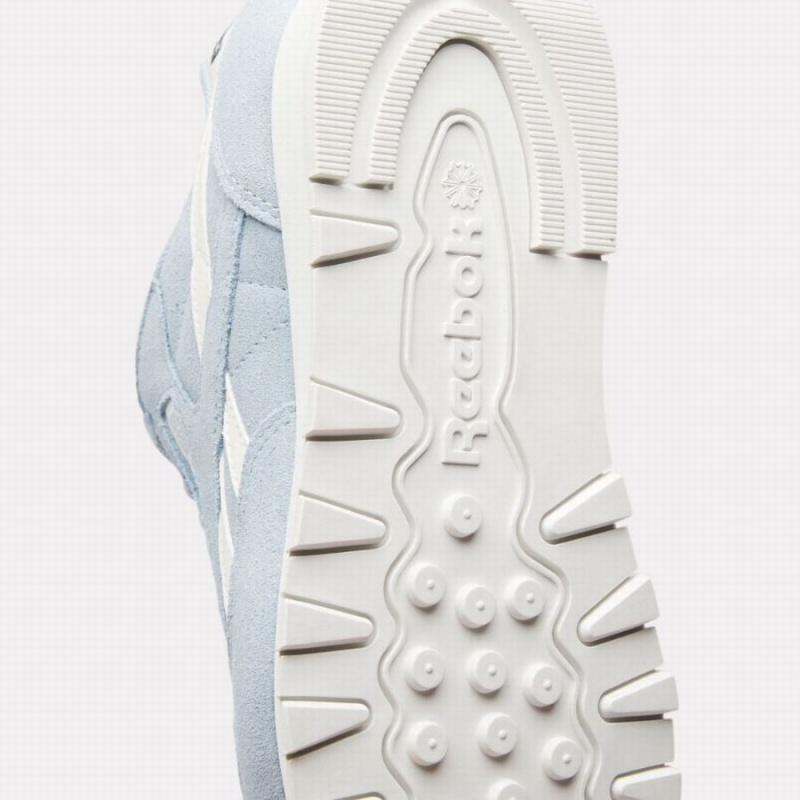 Reebok Classic Leather Women's Shoes Grey Blue White | ZPJ10021NH