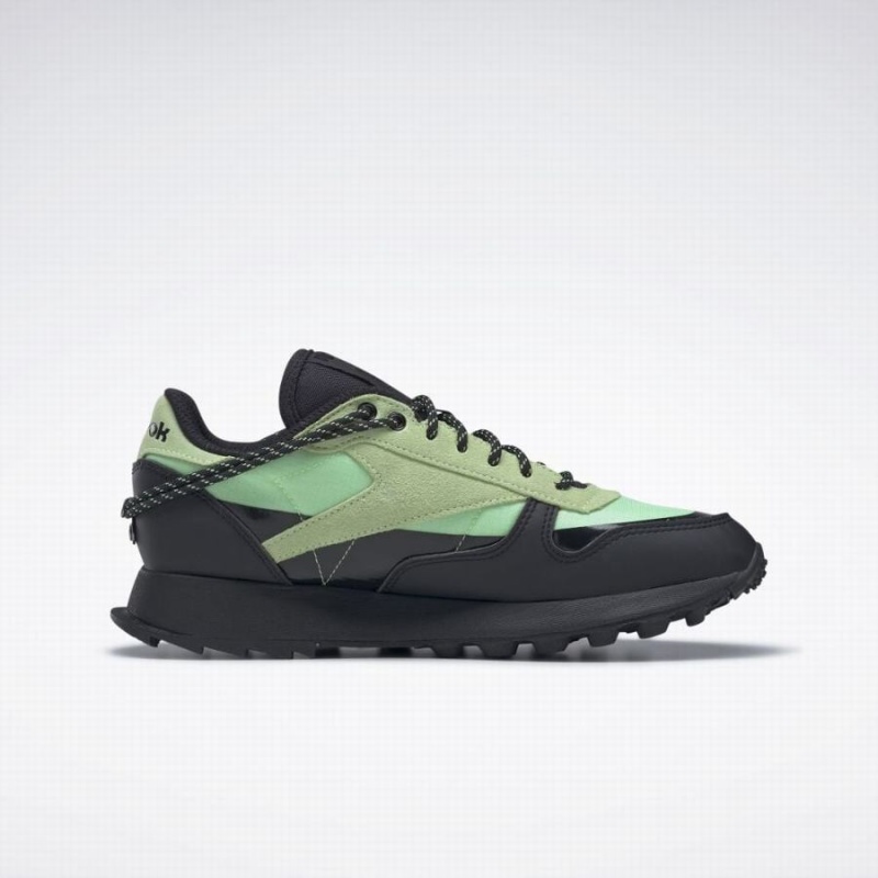 Reebok Classic Leather Women's Shoes Mint Black Green | FGR6559TL