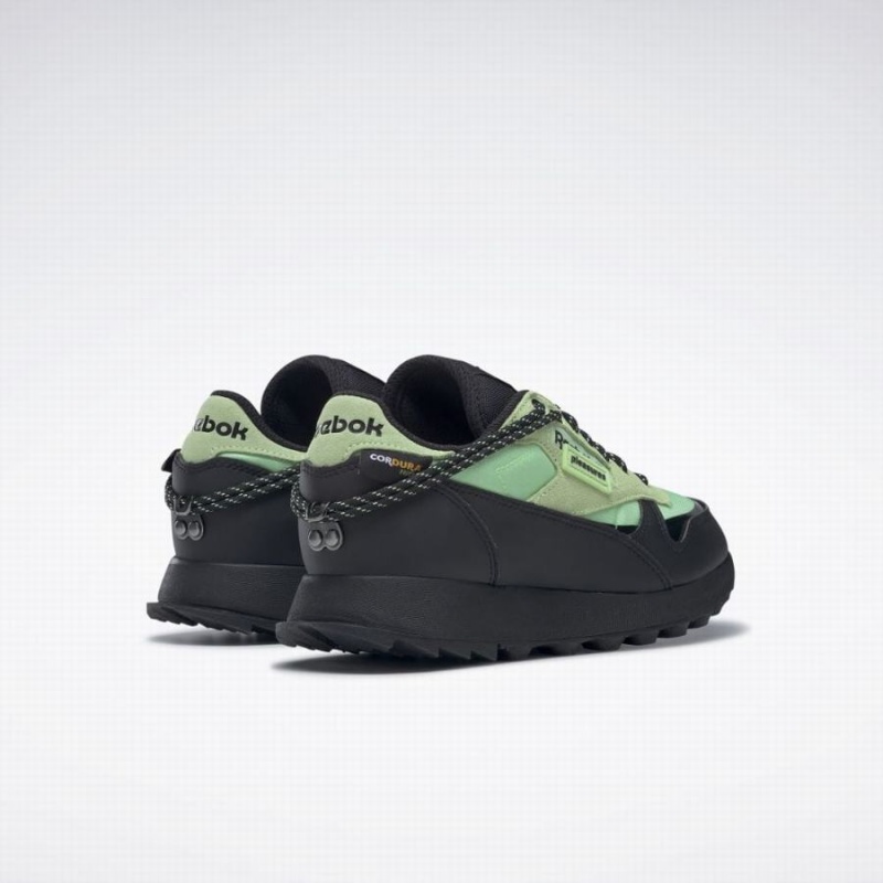 Reebok Classic Leather Women's Shoes Mint Black Green | FGR6559TL