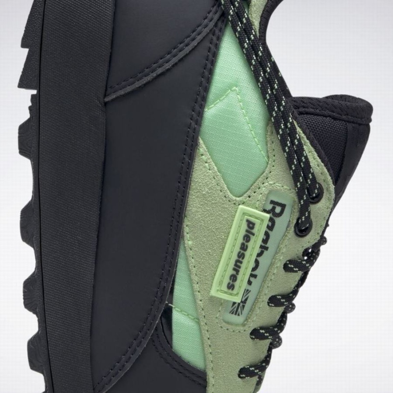 Reebok Classic Leather Women's Shoes Mint Black Green | FGR6559TL