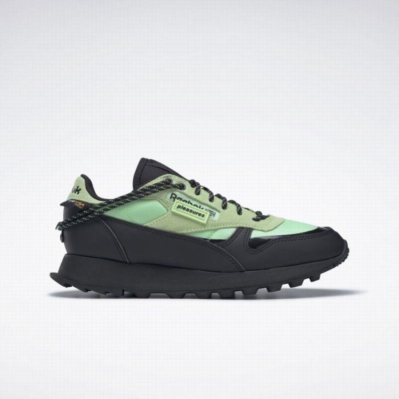 Reebok Classic Leather Women\'s Shoes Mint Black Green | FGR6559TL