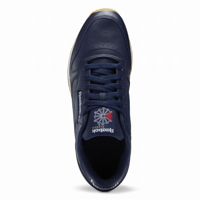 Reebok Classic Leather Women's Shoes Navy White | CWH4367PI