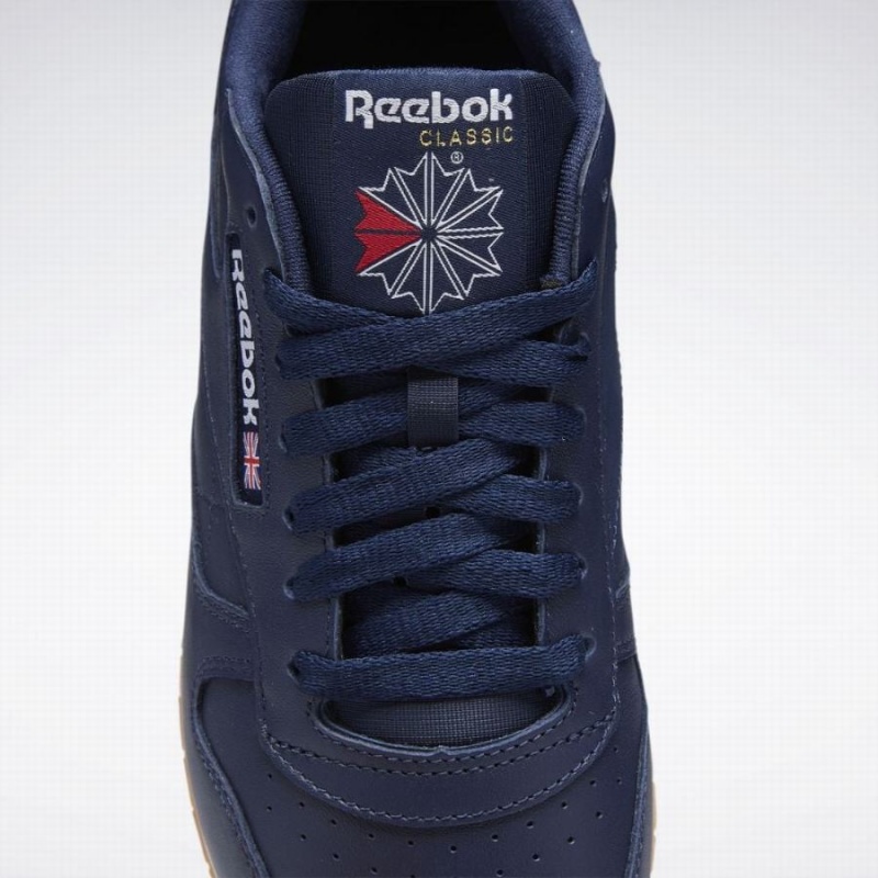 Reebok Classic Leather Women's Shoes Navy White | CWH4367PI
