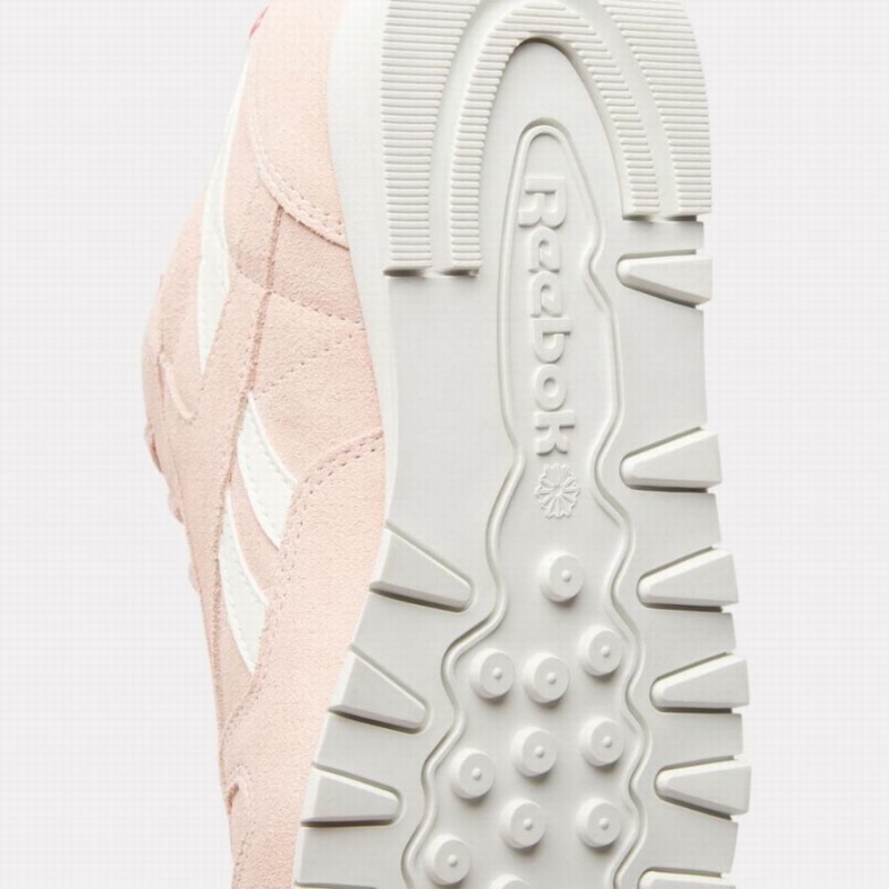 Reebok Classic Leather Women's Shoes Pink White | DVX3434VN