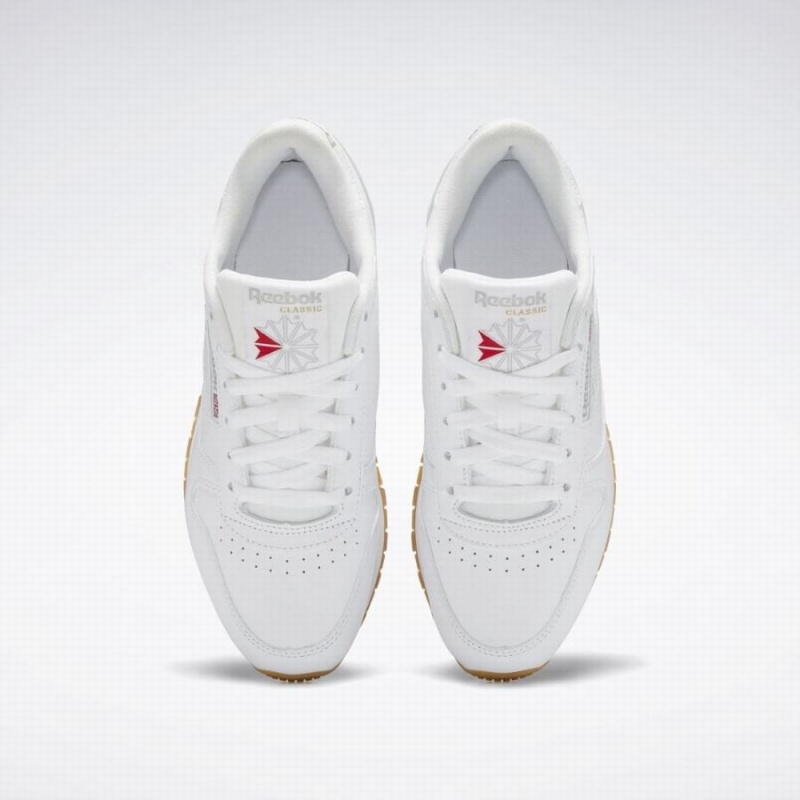 Reebok Classic Leather Women's Shoes White Grey | UUI3388ST