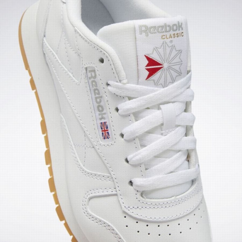 Reebok Classic Leather Women's Shoes White Grey | UUI3388ST