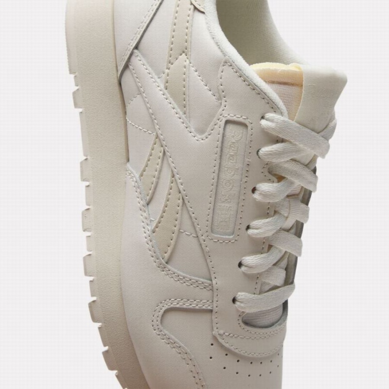 Reebok Classic Leather Women's Shoes White | LEN8629UO