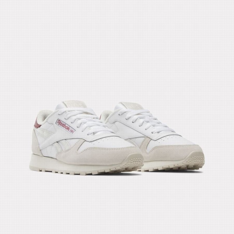 Reebok Classic Leather Women's Shoes White Rose | NYM6536XP