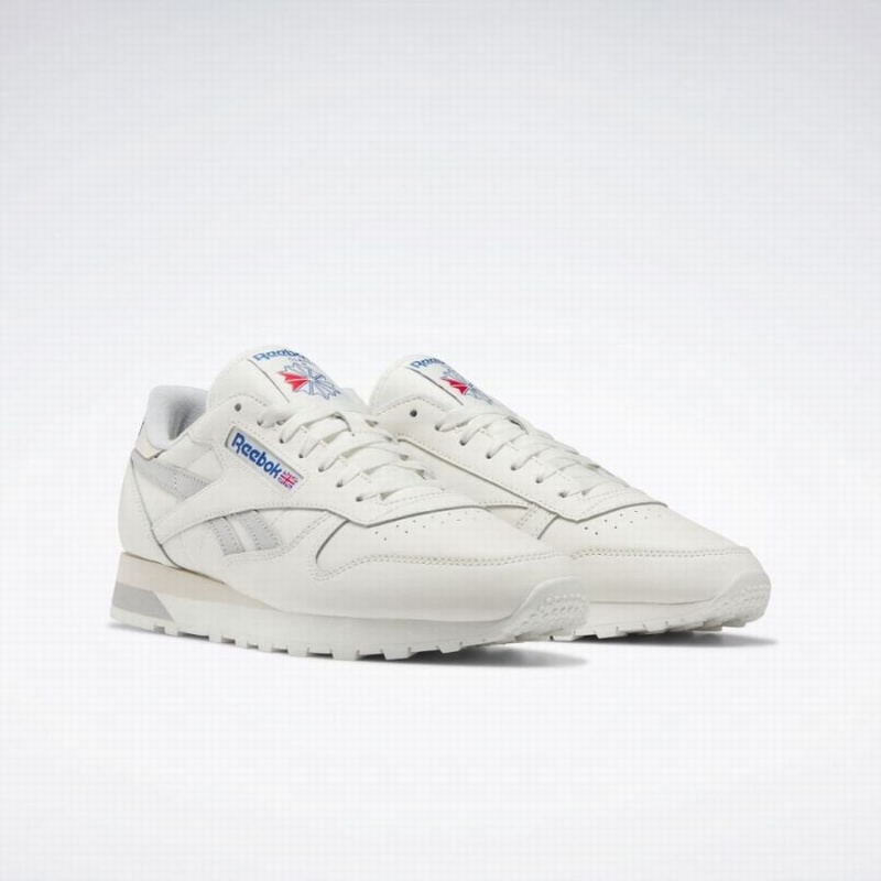 Reebok Classic Leather Women's Shoes White Light Grey | AET839SQ