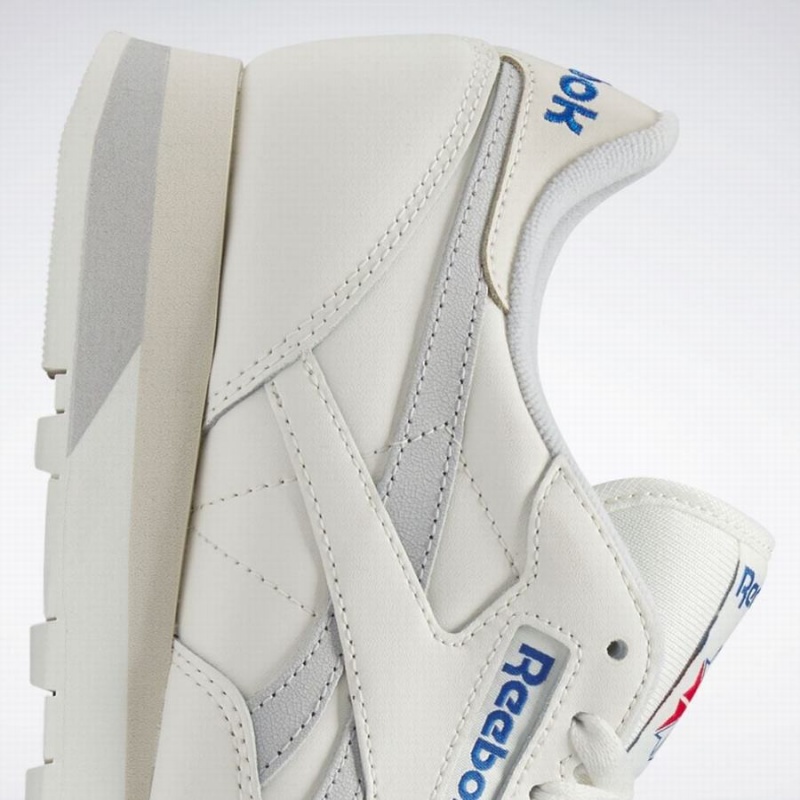 Reebok Classic Leather Women's Shoes White Light Grey | AET839SQ