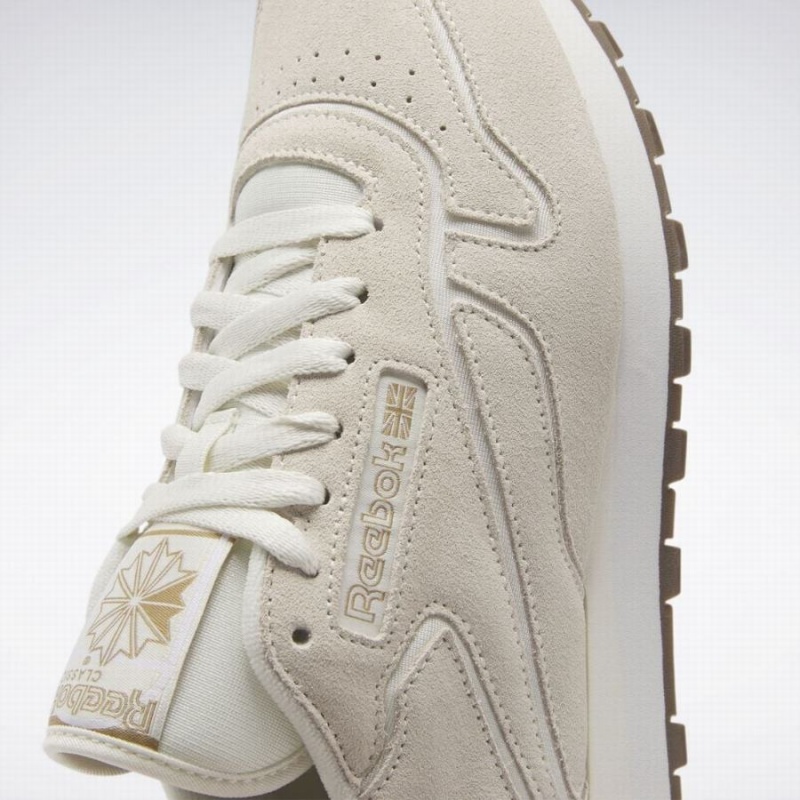 Reebok Classic Leather Women's Shoes White Beige | DHD1837TM